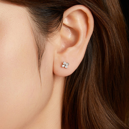 Clover Moissanite Studs