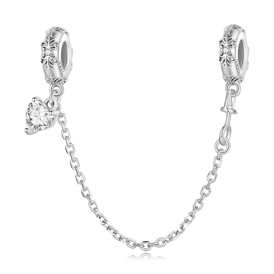 Retro Pattern Safety Chain Charm