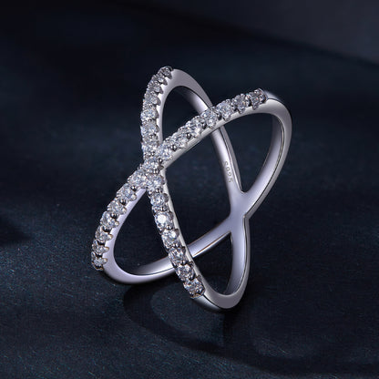 Double-Layer Moissanite Ring