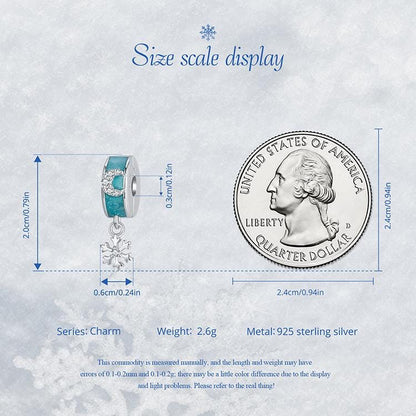 Snowflake Stopper Beads Charm