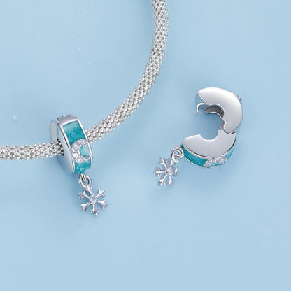 Snowflake Stopper Beads Charm