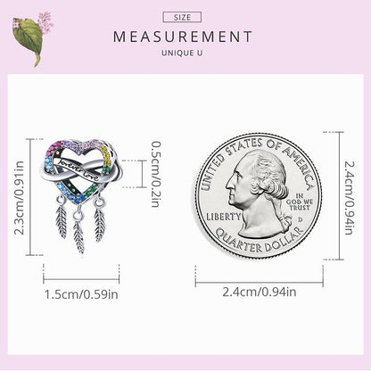 Heart Dream Catcher Charm