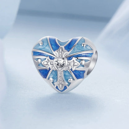Heart Cross Pendant Charm
