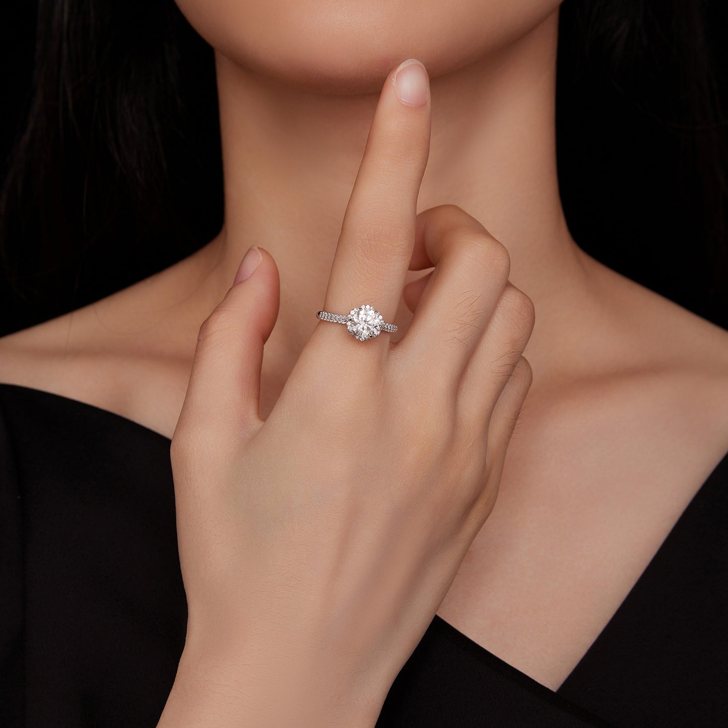 1 Carat Moissanite Ring