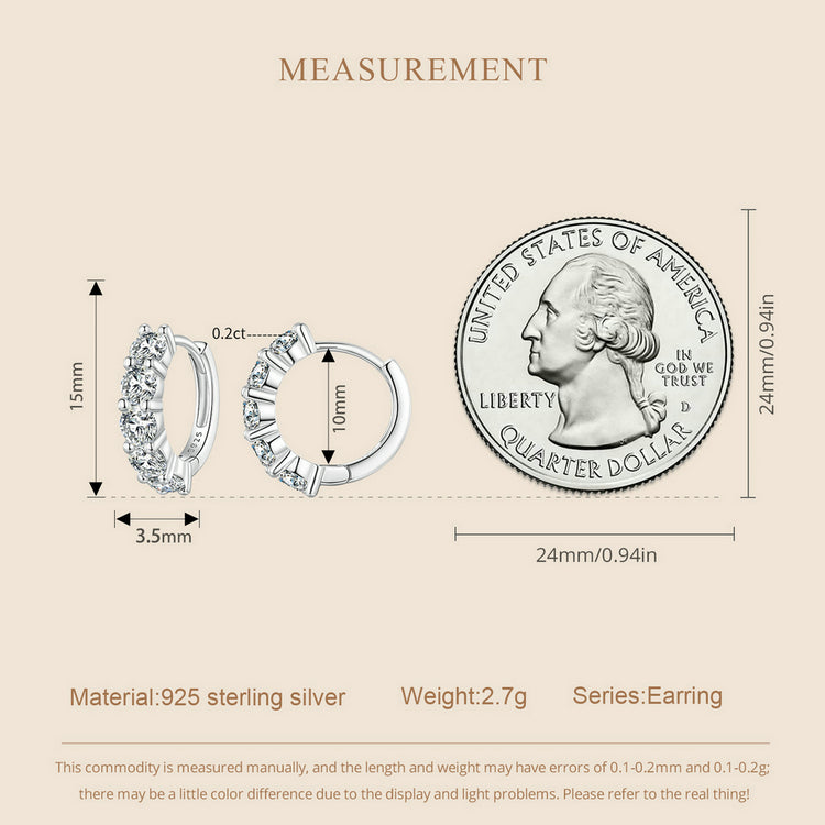 Half-Hoop Moissanite Ear Climbers