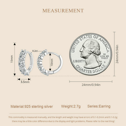 Half-Hoop Moissanite Ear Climbers