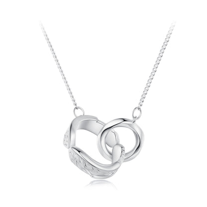 Mobius Double Hoop Necklace
