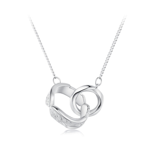 Mobius Double Hoop Necklace