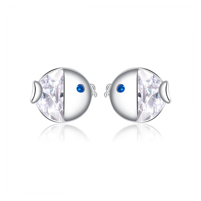 Kissing Fish Stud Earrings