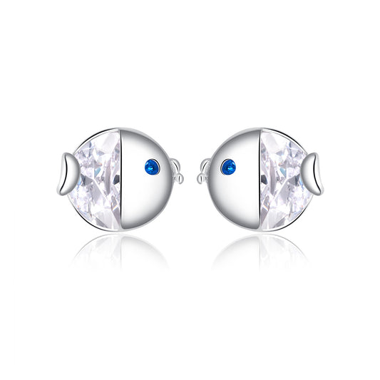 Kissing Fish Stud Earrings