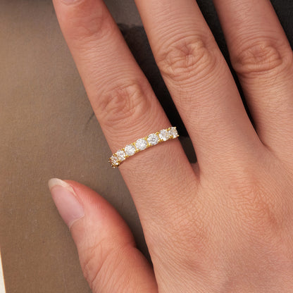 Patterned Moissanite Ring