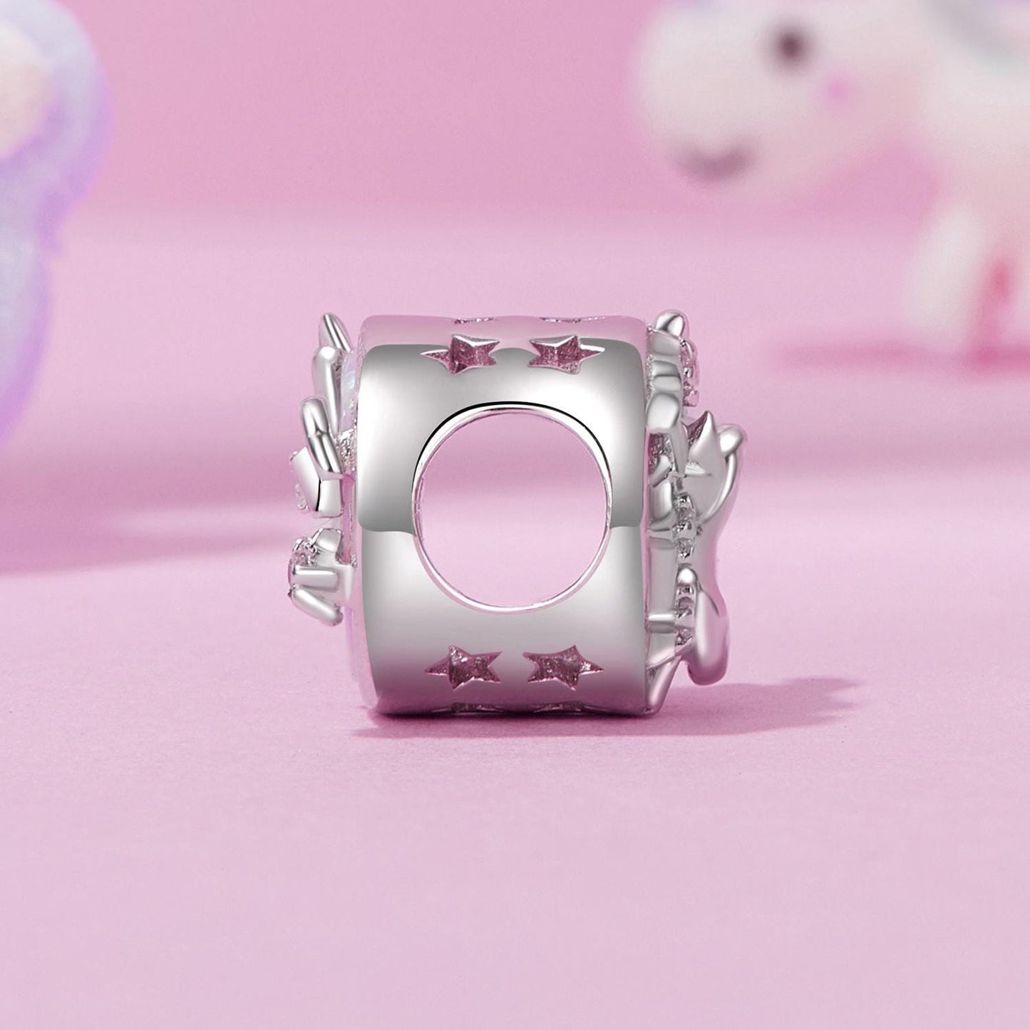 Opal Moon Cat Charm