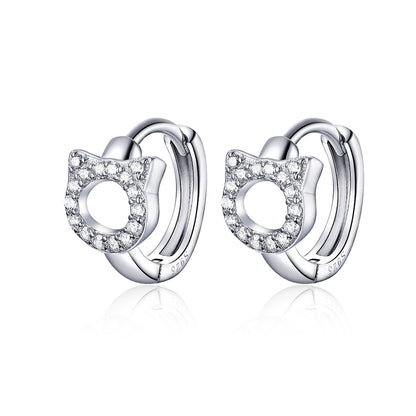Compact Feline-Inspired Clip-On Earrings