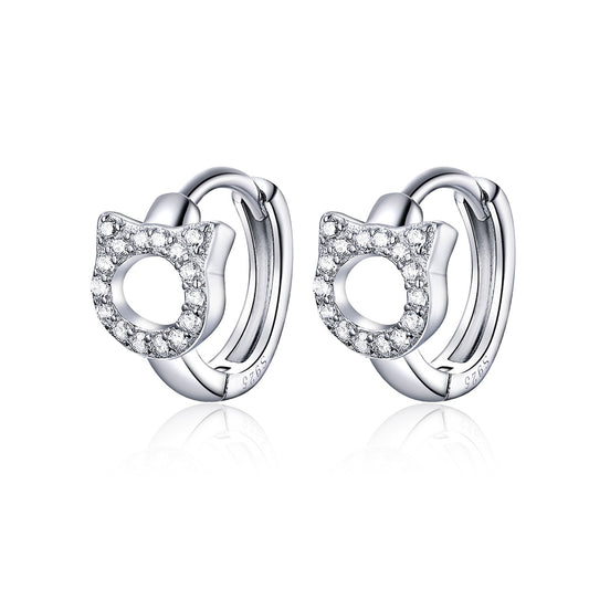 Compact Feline-Inspired Clip-On Earrings
