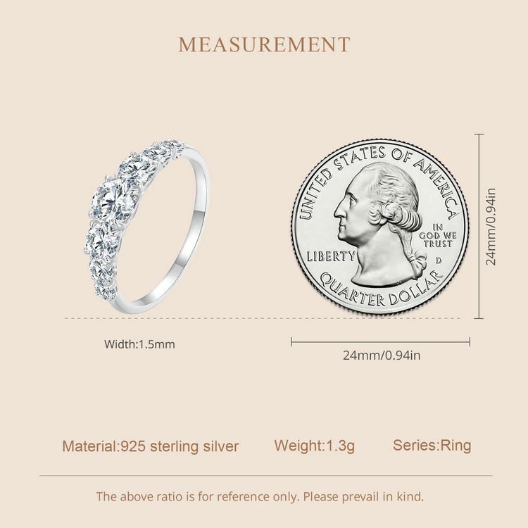 Sparkling Moissanite Ring