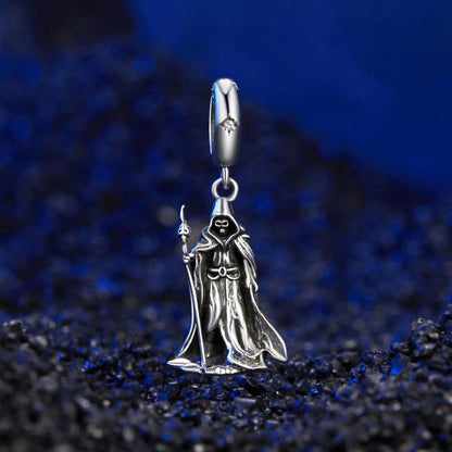 Wand-wielding Grim Reaper Pendant Charm