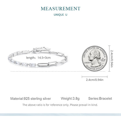 Chain Link Zircon Bracelet
