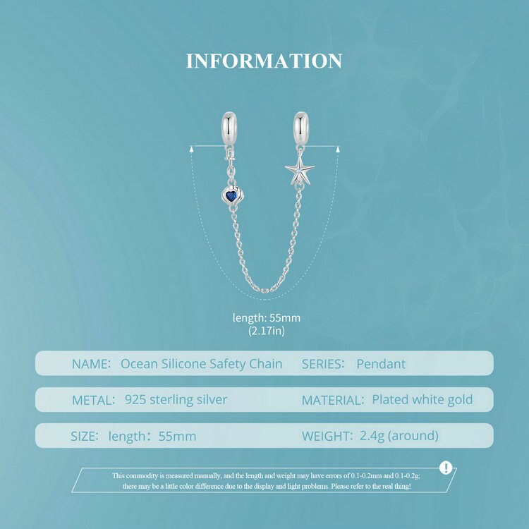 Ocean Silicone Safety Chain Charm