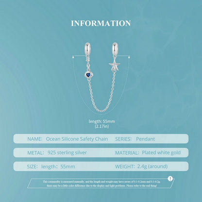Ocean Silicone Safety Chain Charm