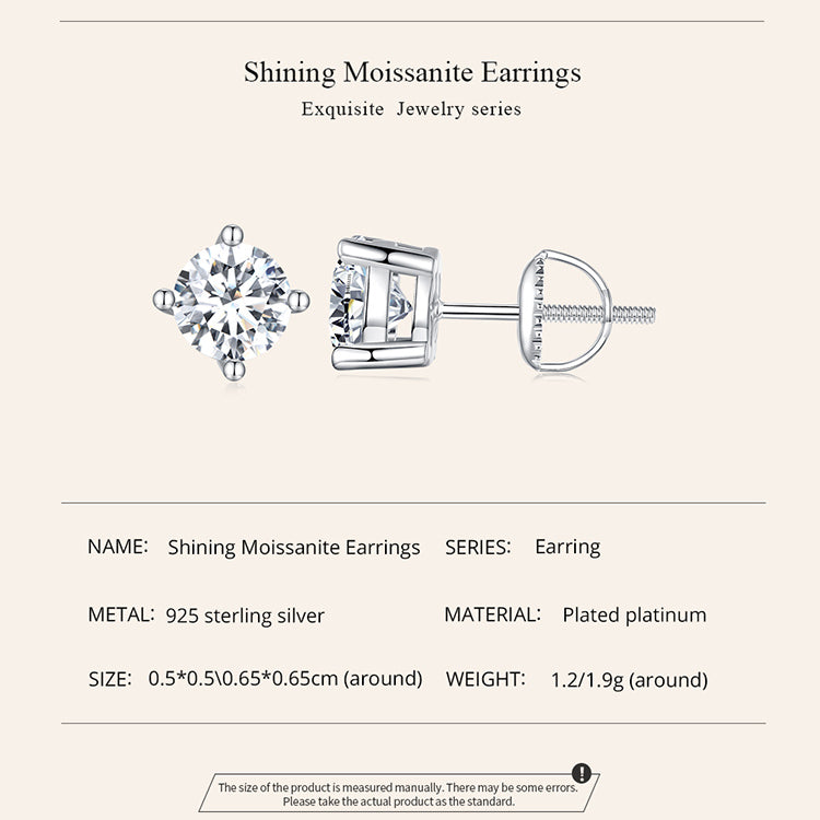 Dazzling Moissanite Studs
