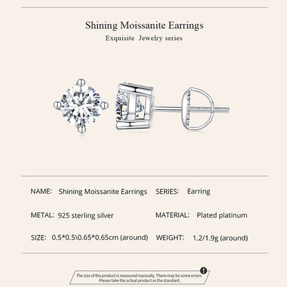 Dazzling Moissanite Studs