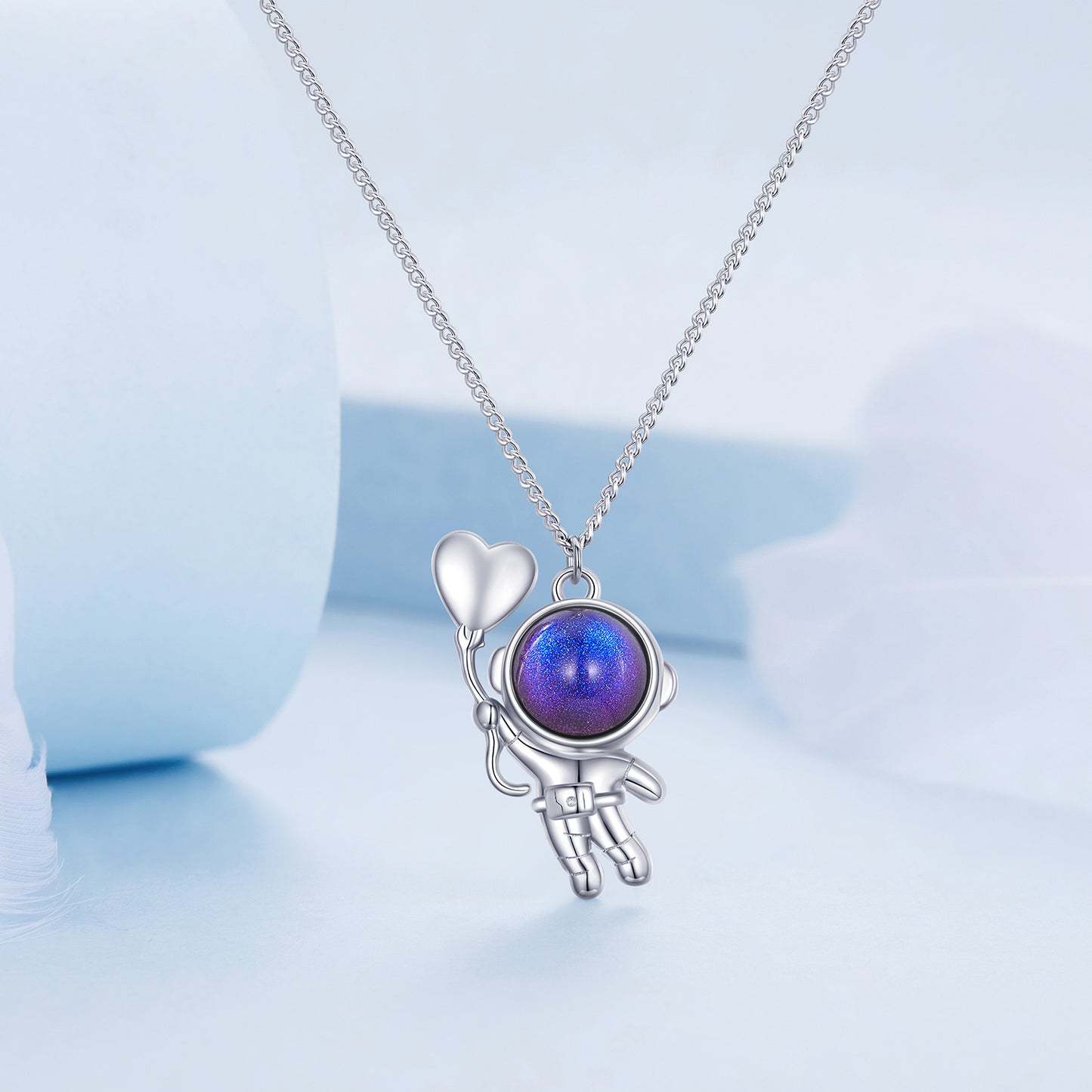 Astronaut and Stars Necklace