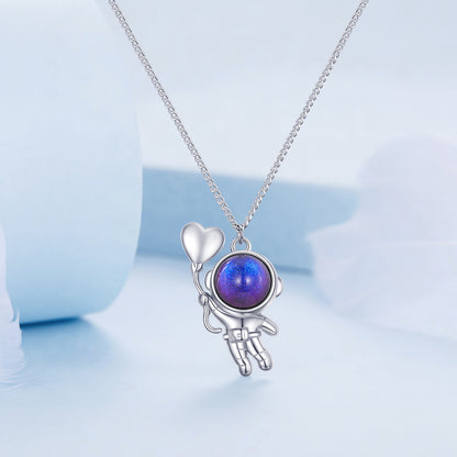 Astronaut and Stars Necklace