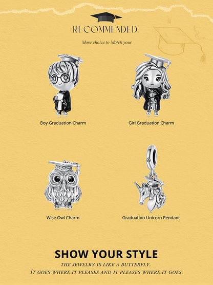 Graduation Unicorn Pendant Charm