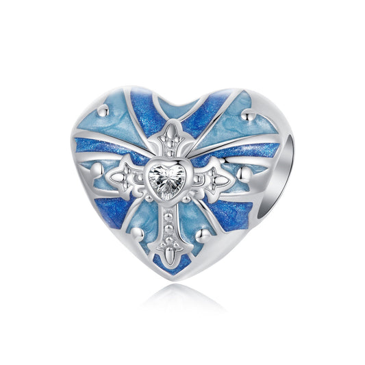 Heart Cross Pendant Charm