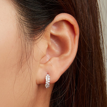 Elegant Zircon Clip-On Earrings