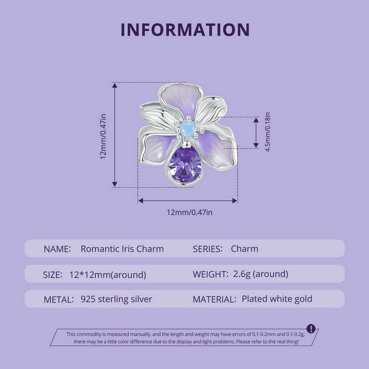 Romantic Iris Charm