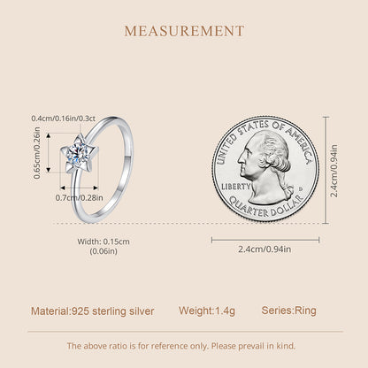 Star-Shaped Moissanite Ring