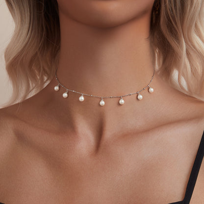 Simulated Pearl Strand Necklace