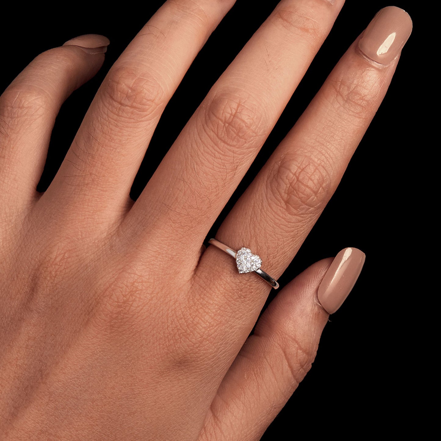 Heart-Shaped Moissanite Ring