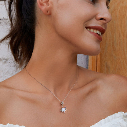 Heart Snowflake Pendant Charm
