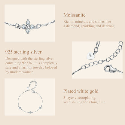 Clover Moissanite Bracelet