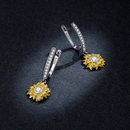 Sunflower Clip-On Earrings