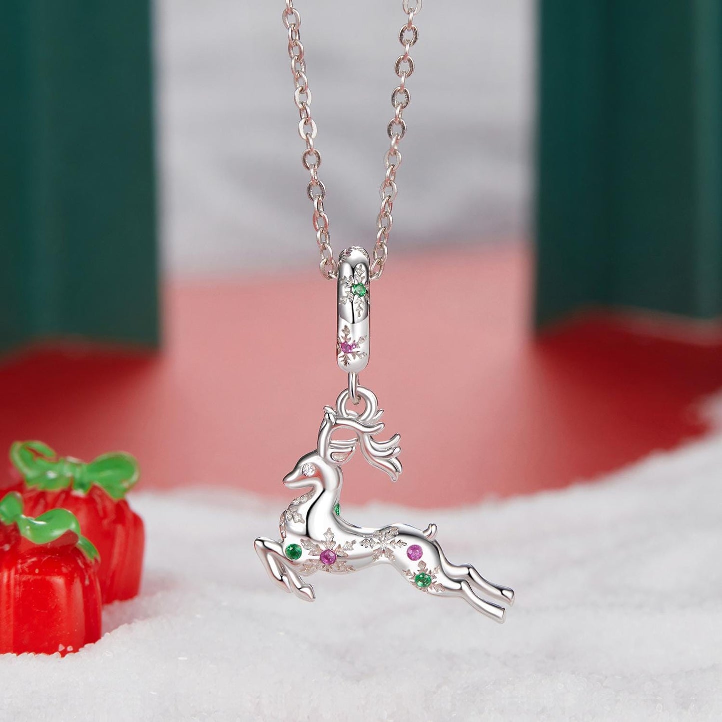 Christmas Reindeer Pendant Charm