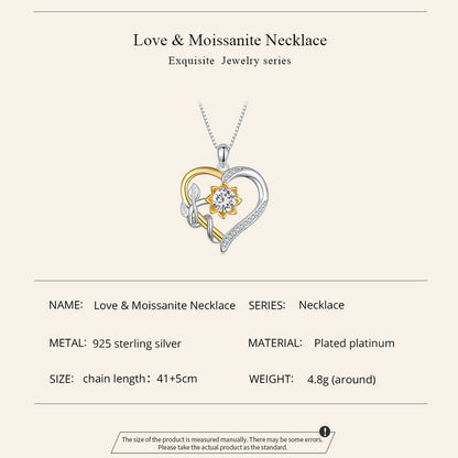 Heart-Shaped Moissanite Necklace