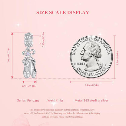 Ballet Shoe Pendant Charm