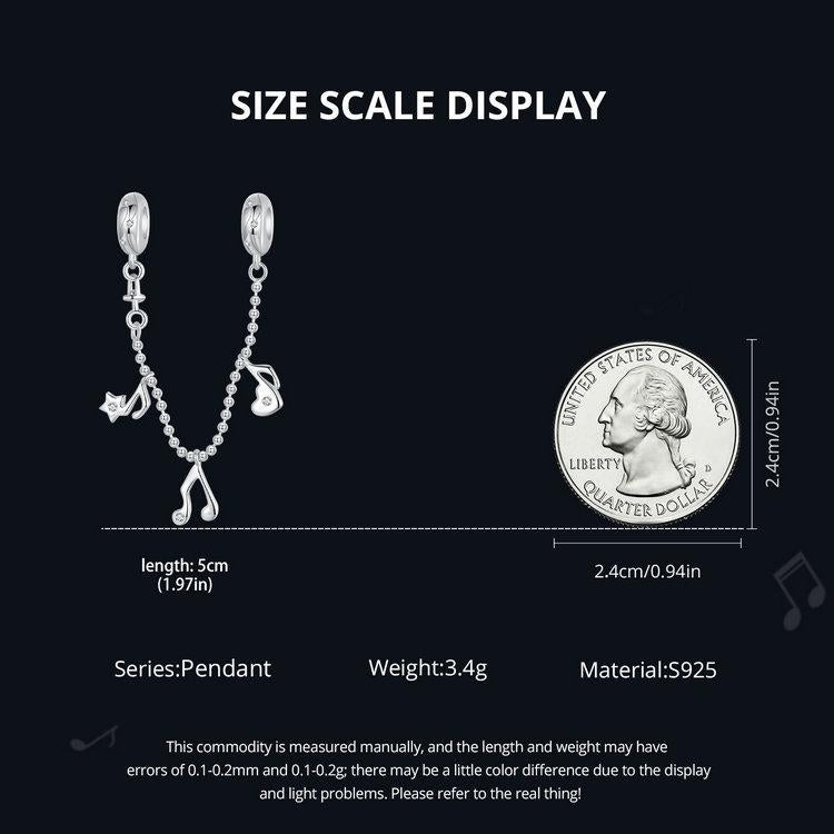 Musical Note Safety Chain Charm