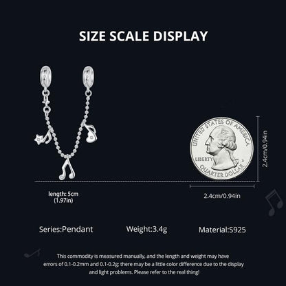 Musical Note Safety Chain Charm