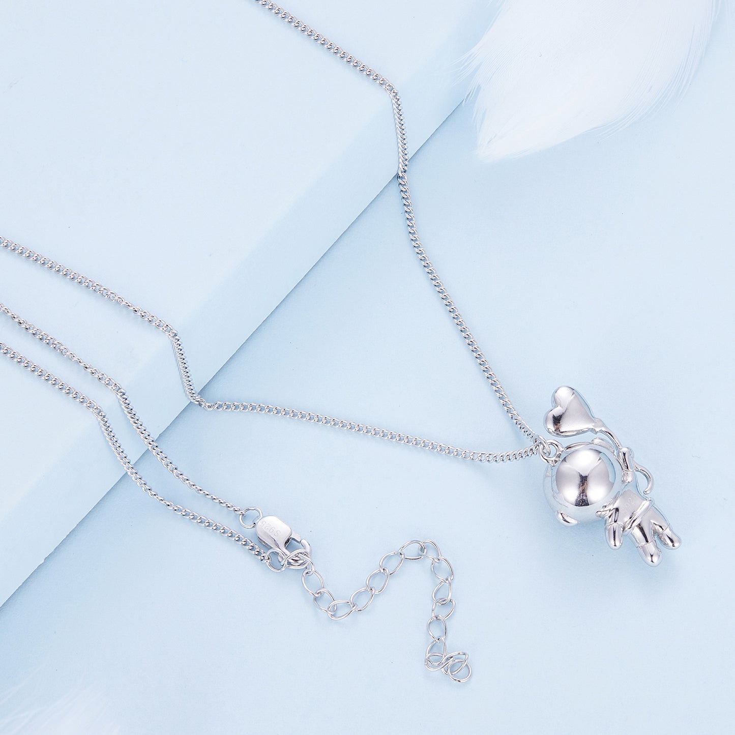 Astronaut and Stars Necklace