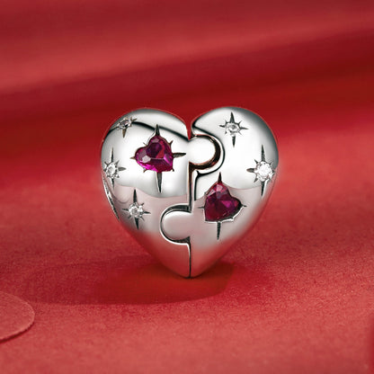 Heart Puzzle Charm