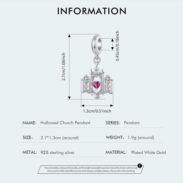 Hollowed Church Pendant Charm