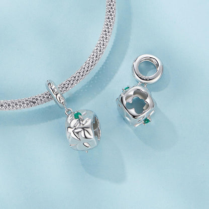 Four-leaf Clover Dice Pendant Charm