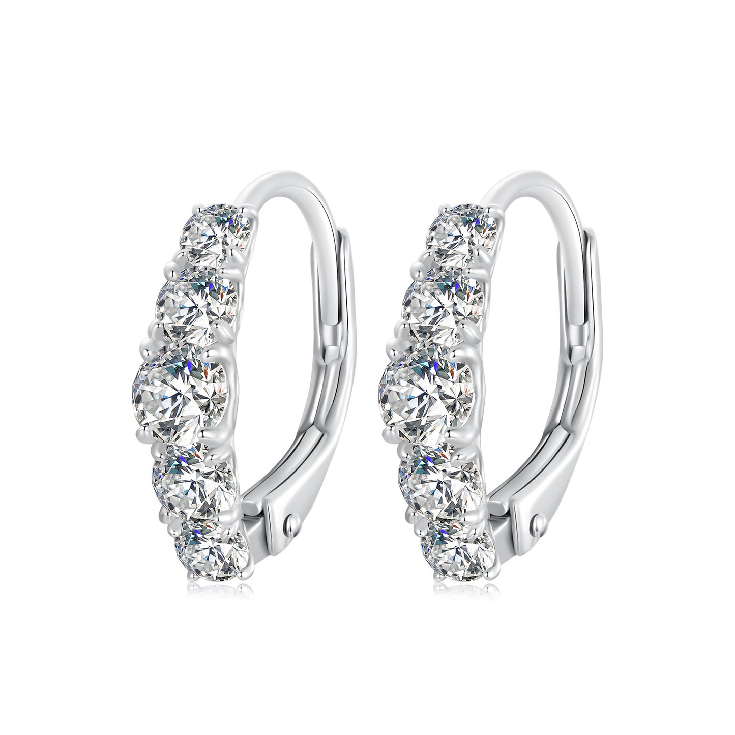 Sparkling Moissanite Spring Ear Climbers
