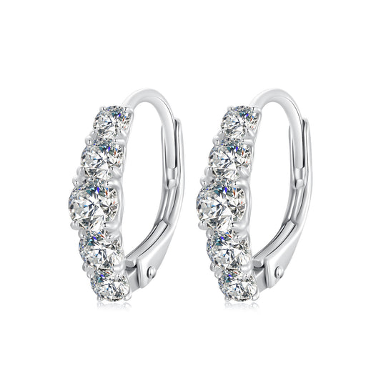 Sparkling Moissanite Spring Ear Climbers