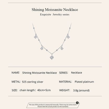 Sparkling Moissanite Collarbone Necklace