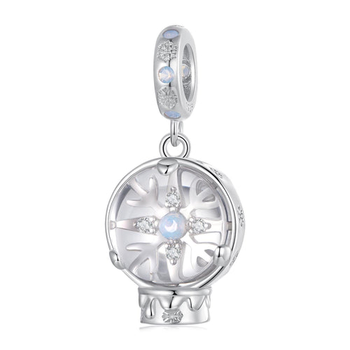 Christmas Snowflake Crystal Ball Pendant Charm